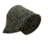 Brioni Mens Navy Yellow Silk Tie Geometric Pattern Handmade In Italy 3.5