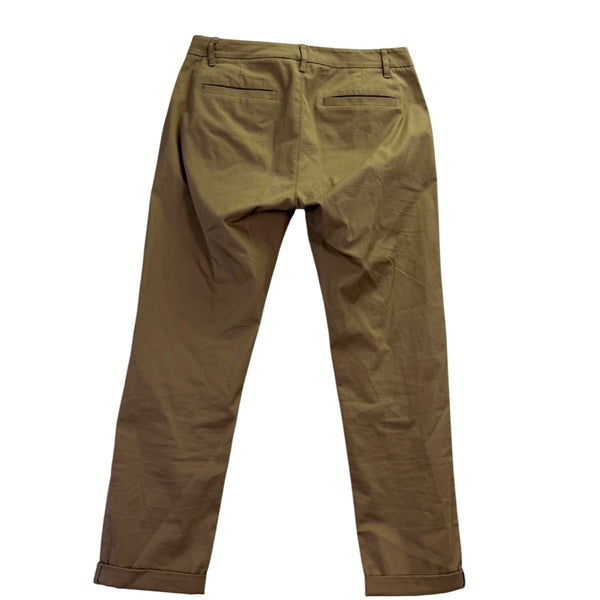 J.Crew Womens Tan Cotton-Blend Chino Pants Slim Straight-Leg Style Size 26
