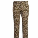 Banana Republic Womens Beige Animal Print Camden Pants Cotton Blend Size 10