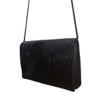 Lord + Taylor Women’s Black Beaded Spiral Detail Shoulder Strap Evening Clutch