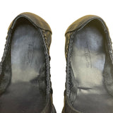 Talbots Women’s Blue Leather Gold Accent Slip-On  Ballet Flats Size 7.5B