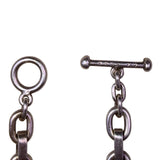 Lisa Greene Womens Silver Tone 950 Silver Toggle Clasp Chain Bracelet 7 Inches