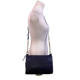 Rebecca Minkoff Women’s Black Leather With Gold Accents Crossbody Purse Bag