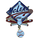 Mclean Little League 2011 Baseball Lapel Pin With Dual Pinback Design