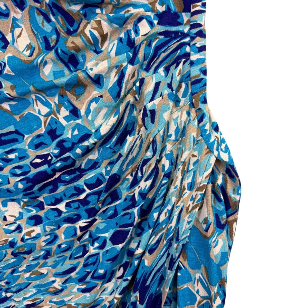 Cache Womens Blue Abstract Wrap Dress Sz XS