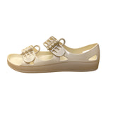 F-Troupe Women’s White PVC Buckle Strap Open Toe Sandals Size EU37/US7