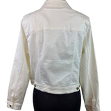 ISAAC MIRAHI LIVE White Denim Button-Up Jacket With Gold-Tone Hardware Sz 14