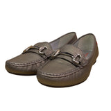 Marc Joseph Women’s Gary Pewter Grainy Leather Grand St Loafers Size 8
