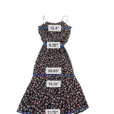 L.T.D. By Roberta Womens Black Floral Spaghetti Strap Maxi Dress Size 7-8