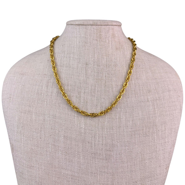 Monet Womens Gold Tone Metal Rope Chain Necklace Long Toggle Clasp