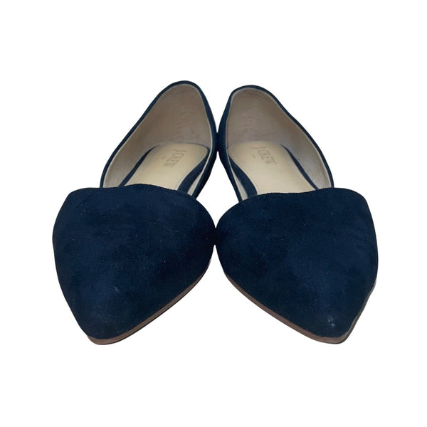 J. Crew Women’s Black Suede D’Orsay Pointed Toe Flats Size 7