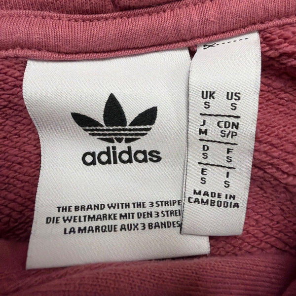 Adidas Mens Burgundy Pullover Hoodie Classic Design With Front Pocket Size S