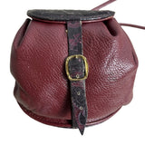 Vintage Abc Bag’s Women's Red Burgundy Leather Strapped Crossbody Purse Sz S