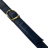 Women’s Navy Blue Faux Leather With Adjustable Strap & Rear Pocket Crossbody Bag