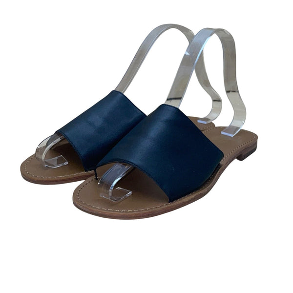 Franco Sarto Women’s Black & Brown Leather Open Toe Merian Sandals Size 7.5M