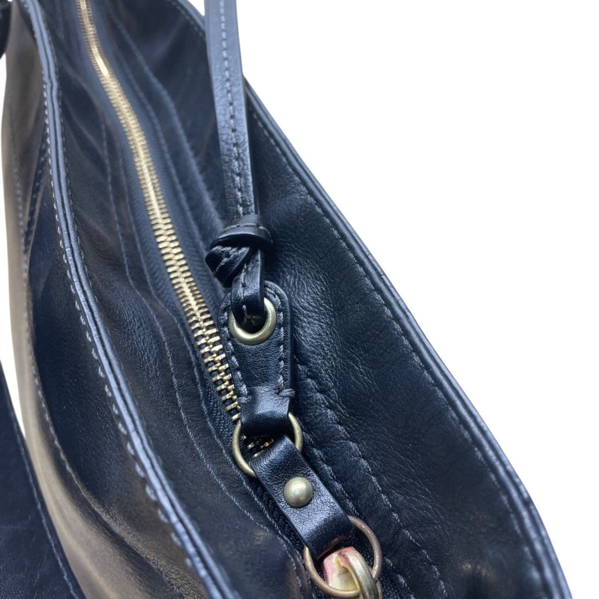 Coach Women’s Black Leather With Golden Buckle Details Hobo Shoulder Bag