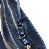 Coach Women’s Black Leather With Golden Buckle Details Hobo Shoulder Bag