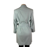 Louben Womens Mint Wool & Cashmere Blend Belted Blazer Coat Size 4