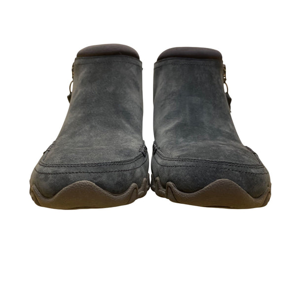 Skechers Women's Navy Leather Air-Cooled Memory Foam Ankle Boots Size 9.5