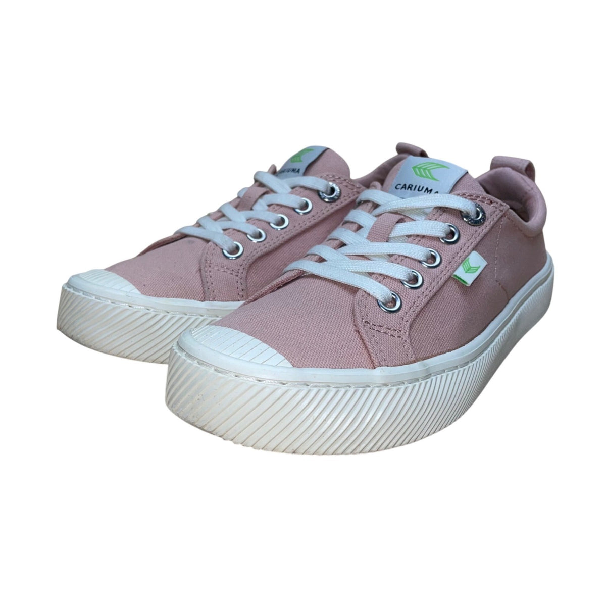 Cariuma Women’s Pink Canvas Low-Top Sneakers Ethically Lace-Up Casual Shoes Sz 6