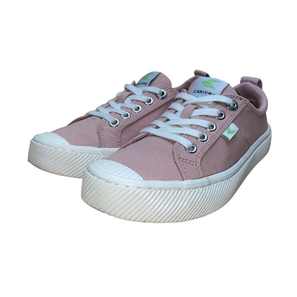 Cariuma Women’s Pink Canvas Low-Top Sneakers Ethically Lace-Up Casual Shoes Sz 6