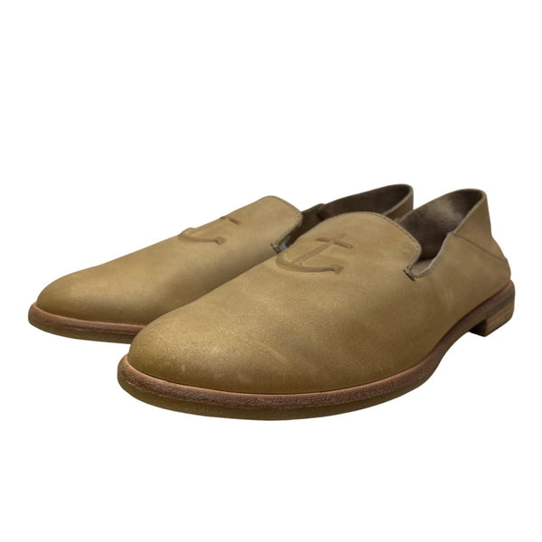 Sperry Women’s Tan Leather Embossed Anchor Design Casual Slip-On Loafers Size 10