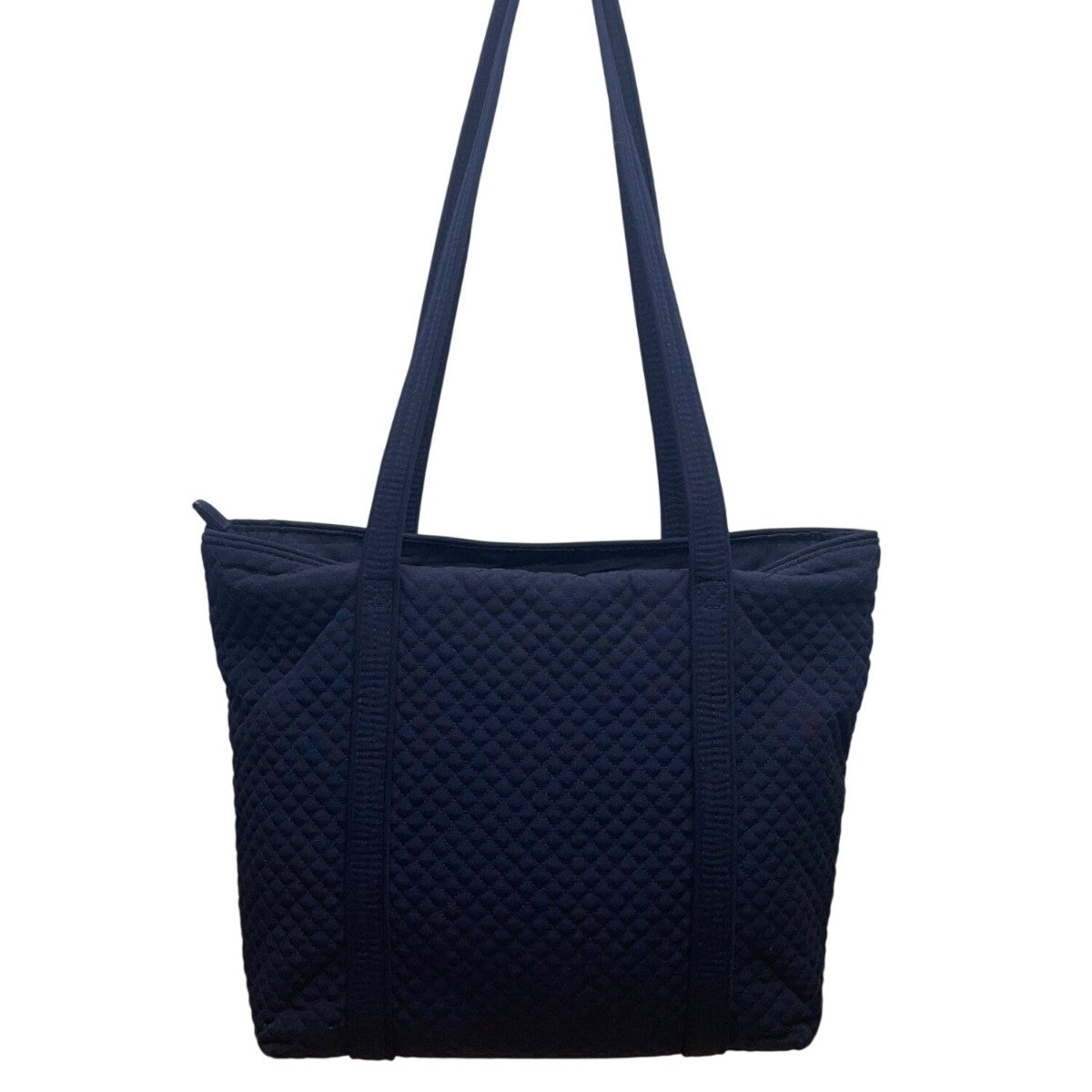 Vera Bradley Women’s Navy Blue Quilted With Zipper Closure Shoulder Tote Bag
