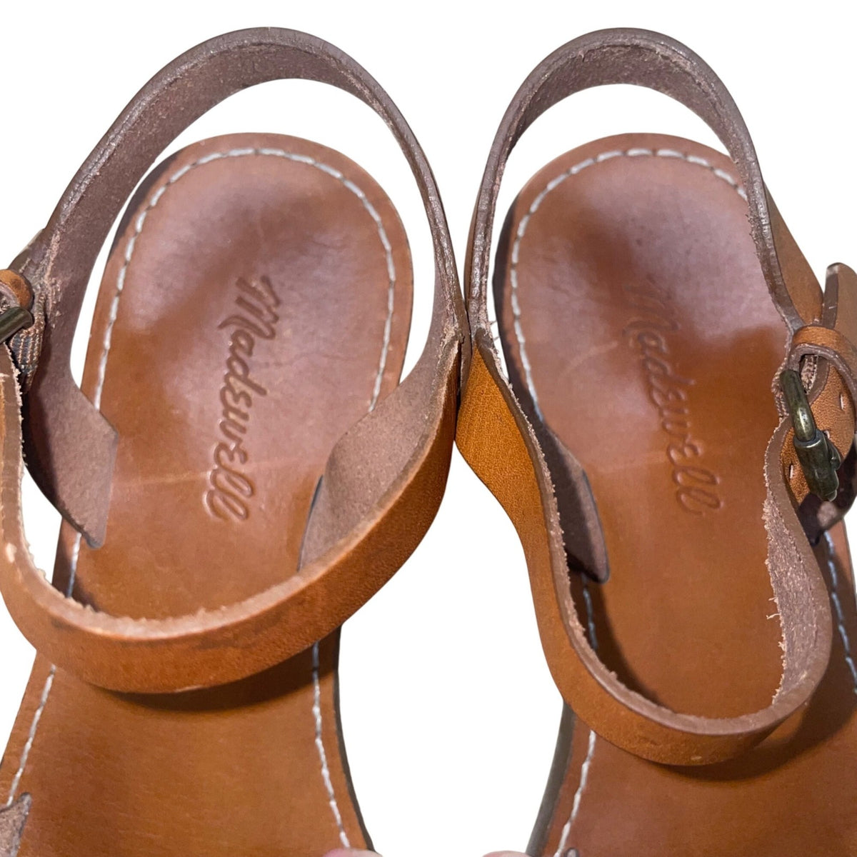 Madewell Women’s Brown Leather Strappy Buckle Closure Sandals Size 7.5M