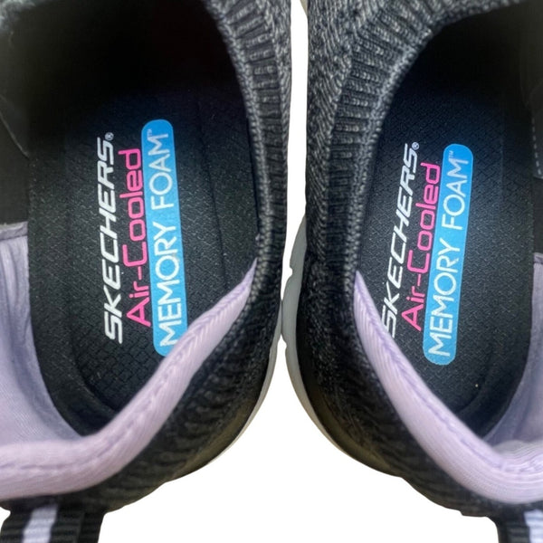 Skechers Women’s Black Knit Memory Foam Athletic Dual-Lite Sneakers Size 7