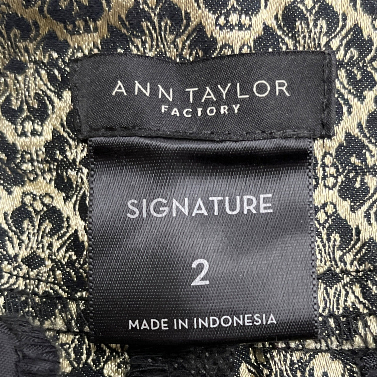 Ann Taylor Womens Geometric Patterned Slim-Fit Ankle Trousers Size 2