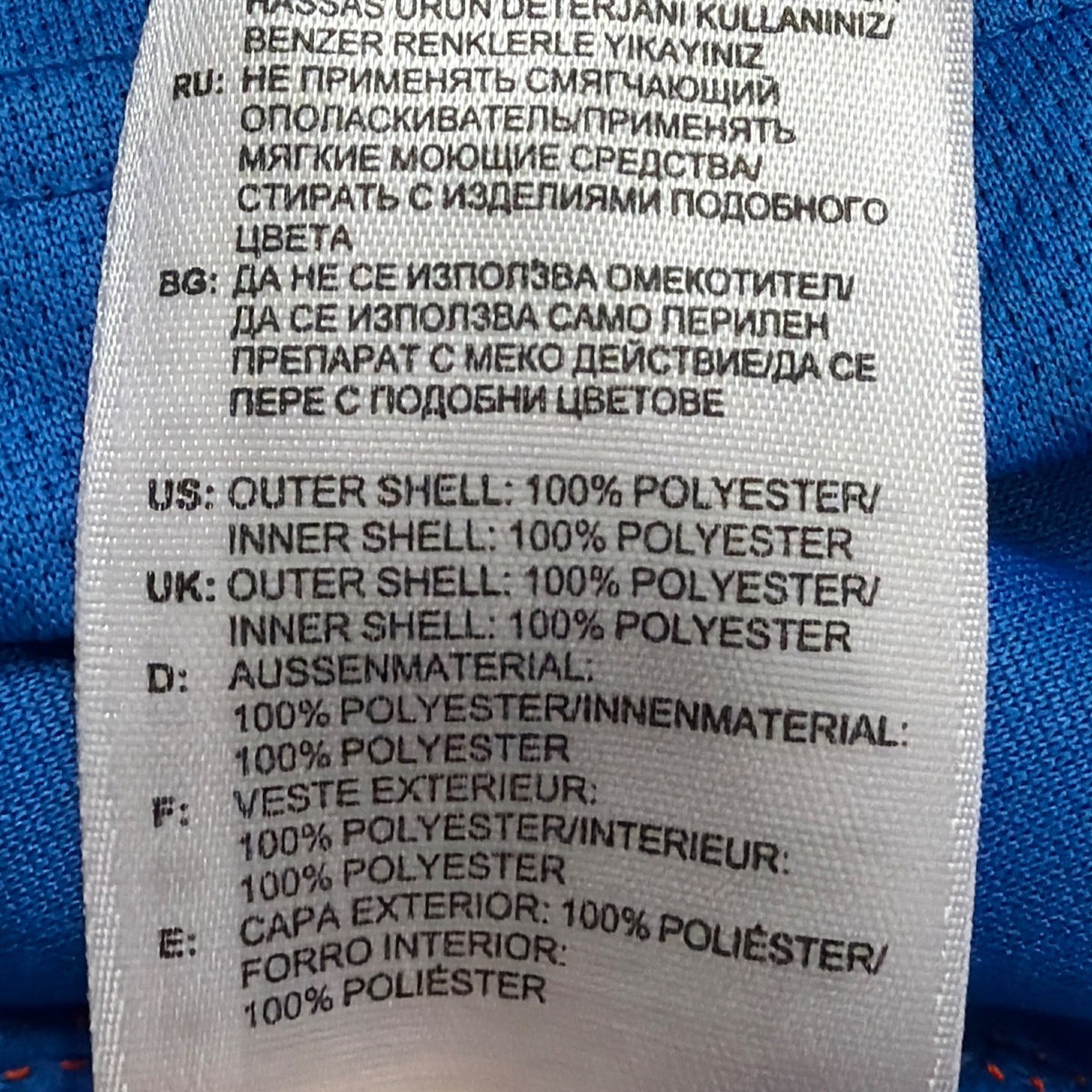 Adidas Mens Blue Long Sleeve ClimaLite Running Shirt W/ Orange Trim Size L