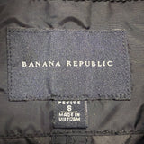 Banana Republic Womens Navy Trench Coat Polyester Fabric Belt Tie Petite Size S