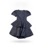 Cq By Cq Womens Black Jacquard Puff Sleeve Tiered Hi-Low Cocktail Dress Size M