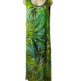 Patrizia Luca Milano Womens Sleeveless Tropical Print Maxi Dress