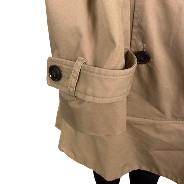 Banana Republic Womens Beige Cotton Double-Breasted Trench Coat Size M