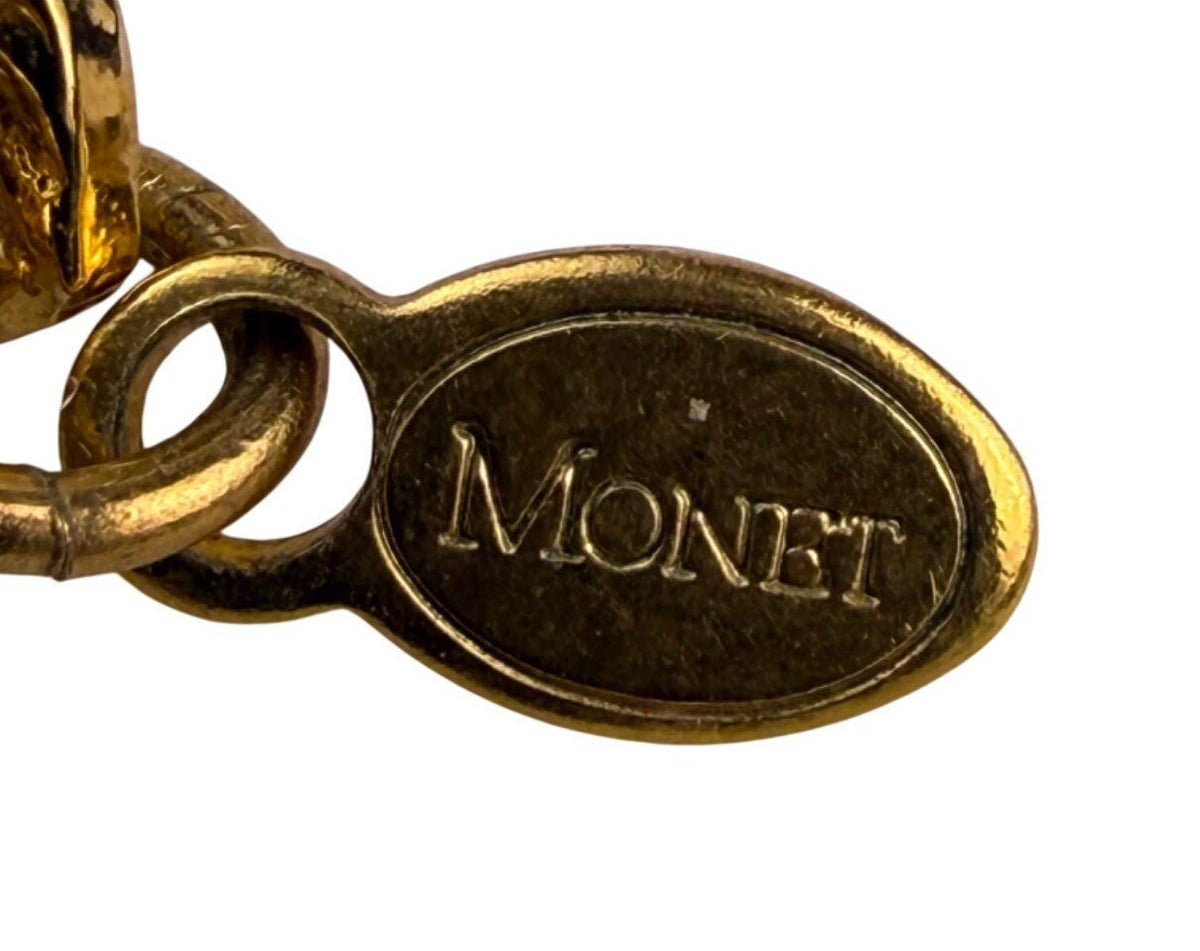Monet Womens Gold Tone Metal Rope Chain Necklace Long Toggle Clasp