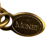 Monet Womens Gold Tone Metal Rope Chain Necklace Long Toggle Clasp