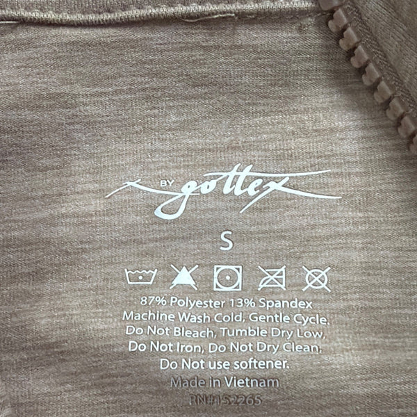 Gottex Women’s Taupe Full-Zip Long Sleeve Lightweight Sweater Size S - New