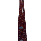 Calvin Klein Mens Burgundy Silk Patterned Tie Geometric Diamond Classic Design