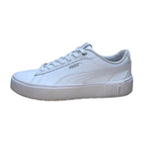 Puma Women’s White Leather Lace-Up Casual Low-Top  Sneakers Size 9