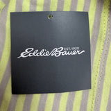 Eddie Bauer Womens Yellow & Gray Cotton Striped Short Sleeve T-Shirt Size L