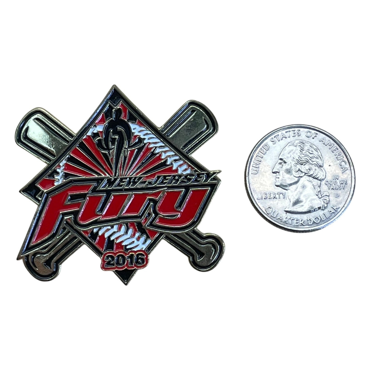 N J Fury 2016 Baseball Pin By Metro Pins Sports Design Collectible