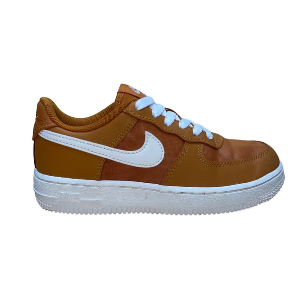 Nike Boys Orange Mesh & White Swoosh Casual Lace-Up Athletic Sneakers Size 1.5Y