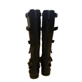 BCBGeneration Women’s Black Leather Gladiator Knee-High Strappy Sandals Size 6.5