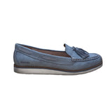 Brogues Women’s Light Blue Faux Leather Casual Slip-On Tassel Loafers Size 9.5M