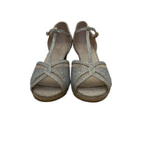 Paradox London Women’s Champagne Glitter T-Bar Nora Open Toe Heels Size 7M