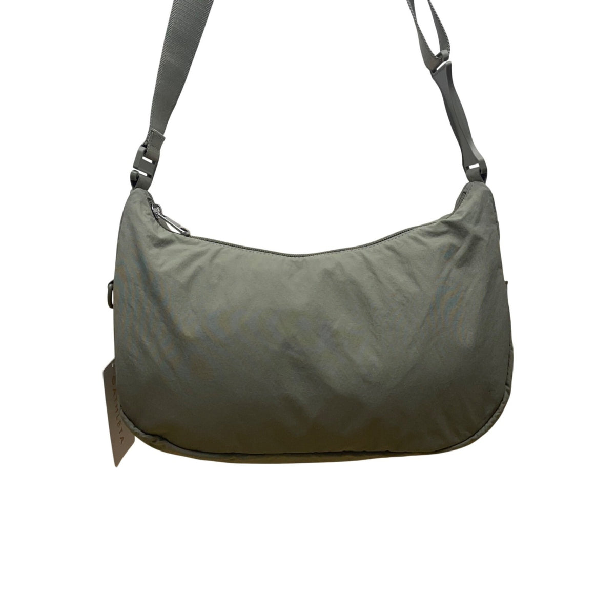 Athleta Women’s Green Nylon Adjustable Strap Anytime Crescent Crossbody Bag