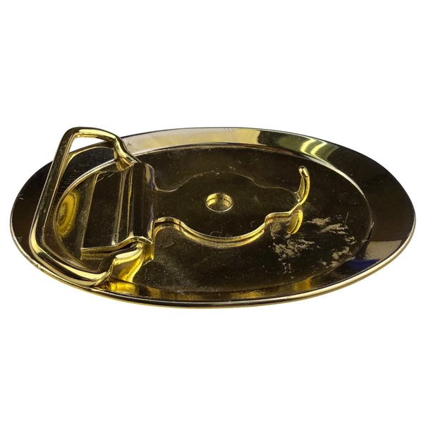 Enamel Gold-Tone Unisex Hot Air Balloon Belt Buckle Oval Shape 3.5" Collectible