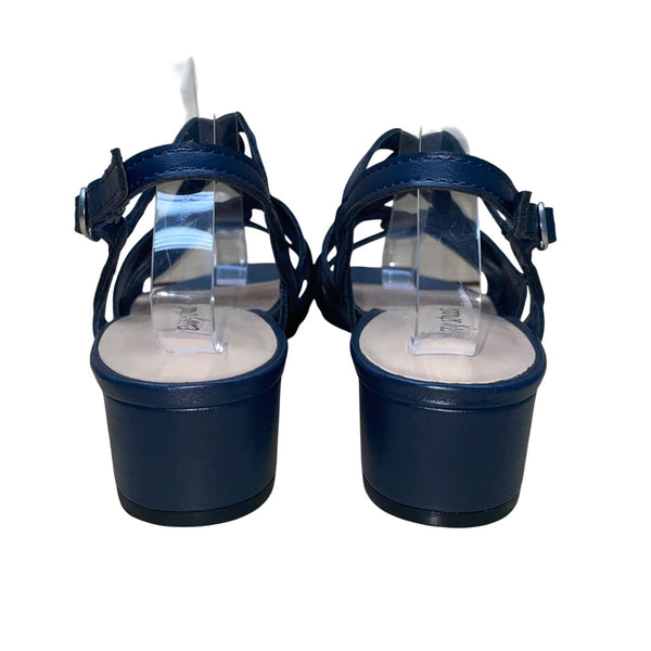Easy Street Women’s Navy Man-Made Crisscross Strappy Sandals Size 7M