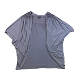 Fashion Bug Womens Gray Kimono Top Beaded Shoulder Size 3X
